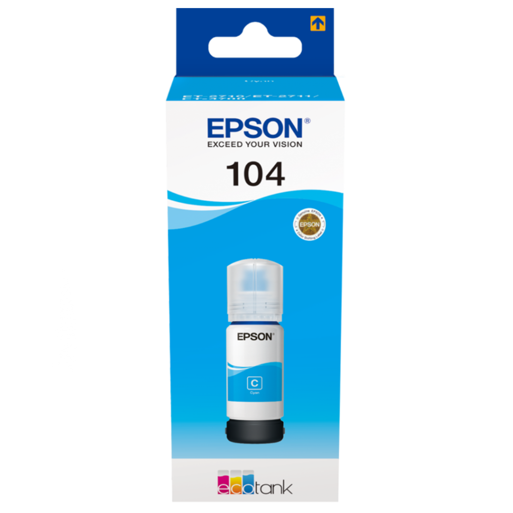 Botella Tinta Epson 104 Cyan - 65ML